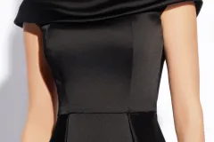 Rochie neagră din tafta cu design minimalist