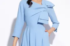 Rochie bleu cu fundă maxi