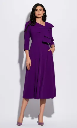 Rochie mov cu fundă maxi