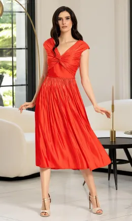 Rochie midi din voal cu aspect lucios